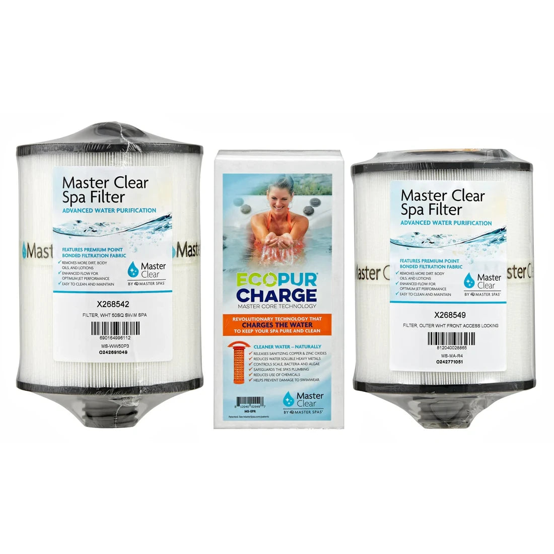 3-Piece Eco Pur Charge Insert & Filter Set – Michael Phelps Swim Spas & H2X® Spas